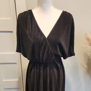 Floret Studios Black Textured Dress